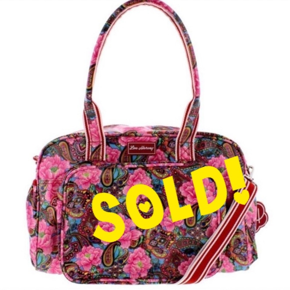 Lou Harvey Pink Marina Diaper Bag! NEW! - Picture 1 of 11